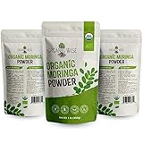 Organic Moringa Oleifera Leaf Powder Help Lower Blood Sugar and Improve Heart Function Natural Vegan Green Superfood Source Of Vitamins , Protein And Calcium-1lb By Organic Wise