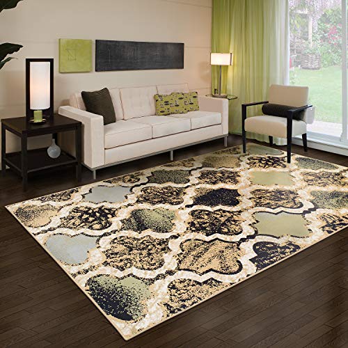 Superior Viking Modern Geometric Trellis Polypropylene Indoor Area Rug