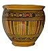 Handmade Ceramic Flower Pot Moroccan Indoor Outdoor Mediterranean Spanish Style Garden Drain Hole Planter Yellow