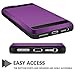 iPhone 5S Case, iPhone 5 Case, Vofolen Impact Resistant iPhone 5S Wallet Case Hybrid Bumper Armor Snap-on Black Soft Rubber Cover Protective Shell Card Holder for iPhone 5 5S SE - Purple