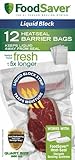 FoodSaver 1-Quart Liquid Block Heat-Seal Bags, Clear