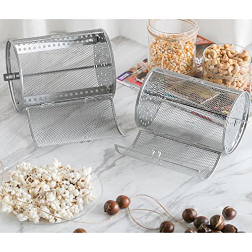 Leoie Rotisserie Grill Roaster Drum Oven Basket Baking Fit for Coffee Beans Peanut BBQ
