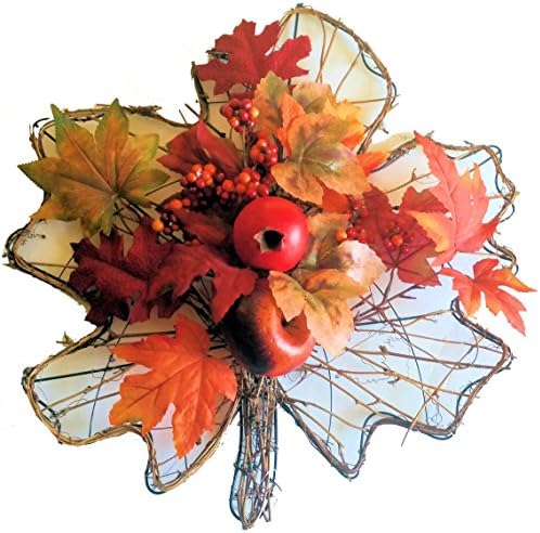 Fruit and Foliage Decorative Harvest Maple Leaf Wall Decor, 18 Inch