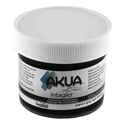 Akua intaglio print making ink, 2 oz jar, paynes gray (…