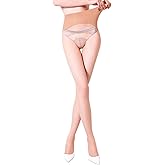 GOCBOBO Sheer Seamless Pantyhose for Women 1 Denier 360° Seamless Crotch Tights Women's Ultra-Thin Stockings