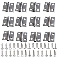 Mike Home Miniature 304 Stainless Steel Hinge Cabinet Door Hinge Hardware 12 Pcs (Small)