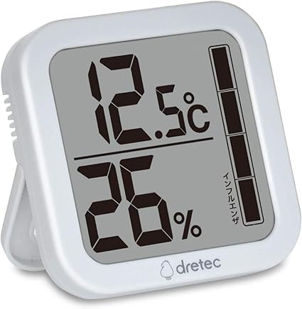 Amazon Co Jp Dretec ドリテック 温湿度計 温度 湿度 デジタル 大画面 おしゃれ 壁掛け スタンド O 402wtdi ホワイト ホーム キッチン