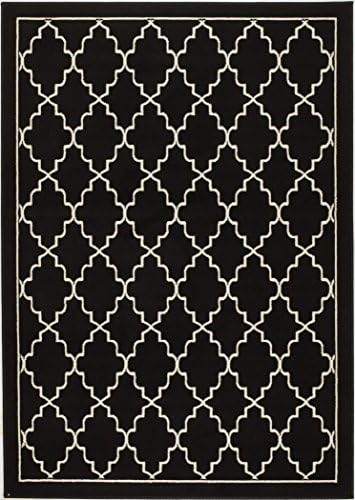NEW CHATEAU 6 BLACK TRELLIS CONTEMPORARY STYLE AREA RUG AVAILABLE IN APROX SIZE 2X3 ,5X7 ,8X11 (2" X 3" ACTUAL IS 22" X 35")