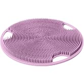 Boie USA Flat Body Scrubber - Hygienic, Exfoliating Loofah Alternative - Feels Like Silicone Scrubber Gentle on Sensitive Skin, Hypoallergenic, BPA- &amp; Latex-Free, Made in The USA (Thistle)