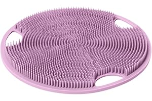 Boie USA Flat Body Scrubber - Hygienic, Exfoliating Loofah Alternative - Feels Like Silicone Scrubber Gentle on Sensitive Skin, Hypoallergenic, BPA- & Latex-Free, Made in The USA (Thistle)