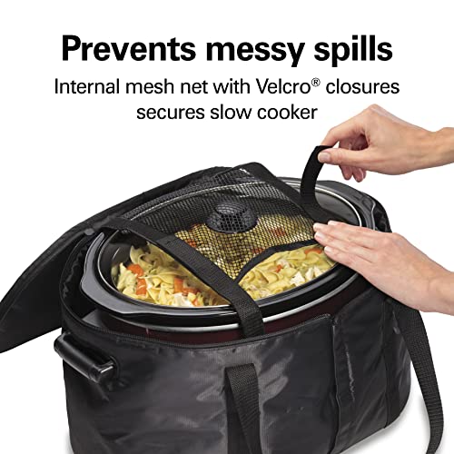 Hamilton Beach Portable Slow Cooker Travel Bag, Insulated Carrier Case