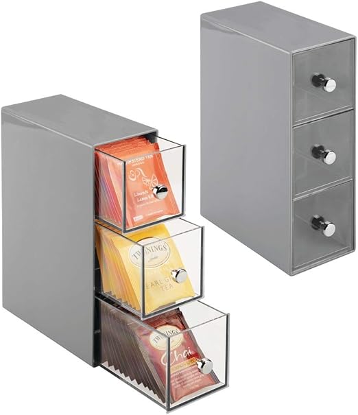 Amazon Com Mdesign Plastic Kitchen Pantry Cabinet Countertop