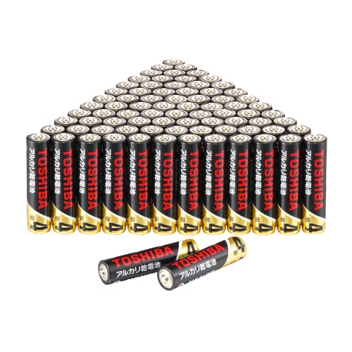TOSHIBA(東芝) アルカリ乾電池 単4形 1.5V 80本入 使用推奨期限 10年保存 液漏れ防止構造 Zシリーズ LR03Z 80P