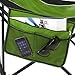 Kijaro Sling Folding Camping Chair - Enjoy the Outdoors in this Outdoor Chair with a Built-in Cup Holders and Side Organizer - Includes a Detachable Pillow - Ireland Green