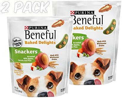 Beneful Baked Delights Dog Snacks, Snackers, 9.5-Ounce Pouch, Pack of 2