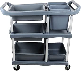 Carrito de Comedor móvil de Tres Niveles, Carrito de recolección