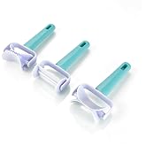 3PCS Pastry Rolling Cutter, Rolling Cookie Cutter Plastic Dough Blade Roller Round Roller Fondant Slicer Baking Accessory for Cake Cookies Biscuits