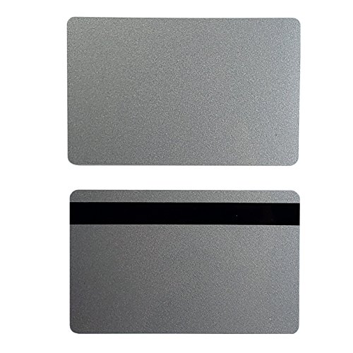 Pack of 100 Premium Graphic Quality Silver PVC w/HiCo 2 Track Cards CR80 30 Mil Standard Credit Card Size by My ID City