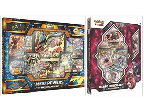 Pokémon Island Guardians GX Premium Collection Box and Mega Powers Collection Box Trading Card Game Bundle, 1 of Each