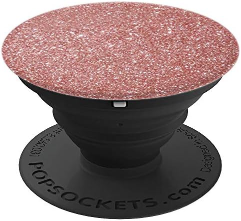 Rose-Gold Sparkly PopSockets PopGrip: Swappable Grip for Phones & Tablets