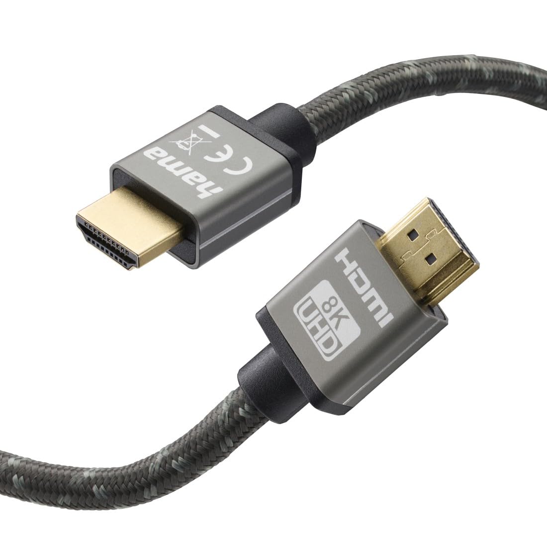 Hama 205239 Ultra High Speed HDMI Cable Male to Male 8K Metal 2.0 m