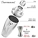 Professional Cocktail Set by BARTENDER SOUL - 25oz 0.8mm Thickness Shaker with Built-In Strainer, Jigger, Muddler, Spoon, Pourers and Recipes - All 18/8 Quality Stainless Steel Kit