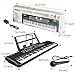 Electronic Keyboard Piano 61 Key, Portable Piano Keyboard with Music Stand, Microphone, Power Supply Digital Music Piano Keyboard for Kids/Adult