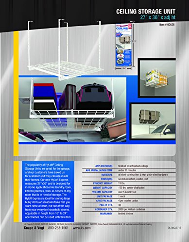 HyLoft 526 27-by-36-Inch Overhead Storage System - Thumbnail 4