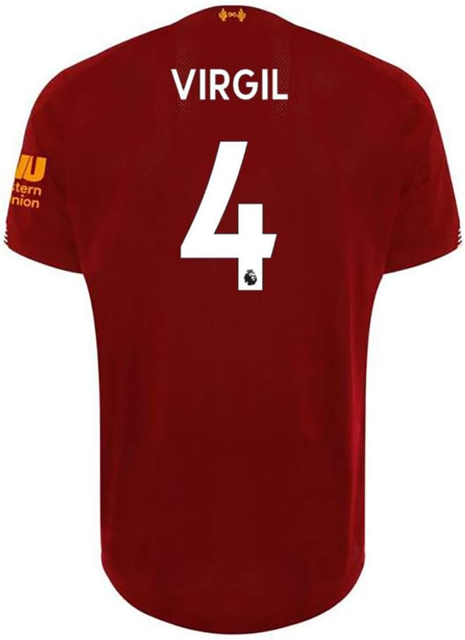 19-20 Season #4 Virgil Football Jerseys Liverpool Home Soccer Shirts Short Sleeve Football Uniform