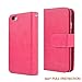 iPhone 6S Plus Case, HESPLUS [Detachable Wallet] iPhone 6 Plus Wallet Case with [9 CARD SLOT][ID HOLDER][WRIST STRAP] - Premium Magnetic Leather Flip Cover Case for iPhone 6/6S Plus - Pink