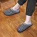 HomeTop Men's Comfort Breathable Moisture-Wicking Spring Summer Slip On Memory Foam House Slippers Shoes Indoor/Outdoor (13-14 D(M) US, Gray)