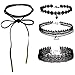 Expression Jewelry 12 Pieces Choker Necklaces Set Black Choker Necklace Lace Velvet Choker for Women