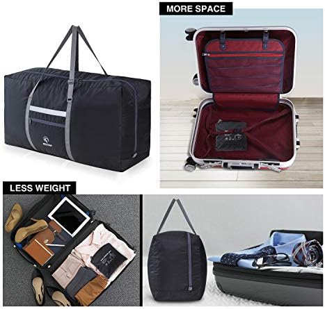 REDCAMP 100L Foldable Extra Large Duffle Bag 31 Inch, Lightweight Travel Duffel Bag with Adjustable Strap for Men Women, Black/Dark Blue/Red 6 REDCAMP 100L Foldable Extra Large Duffle Bag 31 Inch, Lightweight Travel Duffel Bag with Adjustable Strap for Men Women, Black/Dark Blue/Red