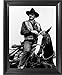 John Wayne 3D Poster Wall Art Decor Framed Print | 14.5x18.5 | Lenticular Posters & Pictures | Memorabilia Gifts for Guys & Girls Bedroom| The Duke on Horse Classic Movie & Vintage Cowboy Film Picture