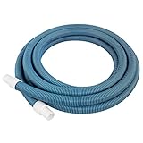 Pool Mate 510H Premium-Deluxe Blue/Black Spiral Wound Swimming Pool Vacuum Hose, 1-1/4