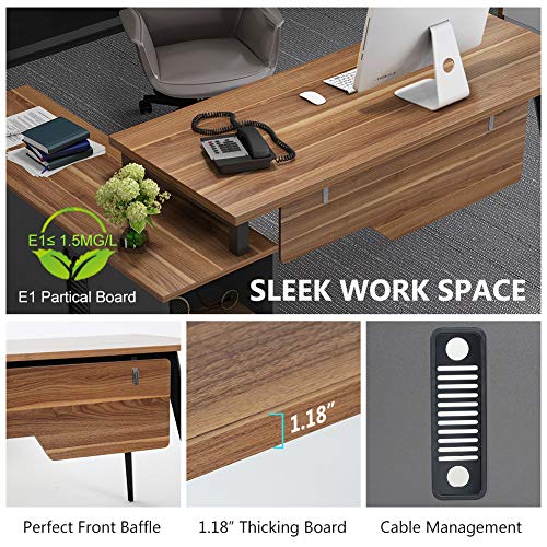 image for L-Shaped Desk, Tribesigns Large Executive Office Desk Computer Table W
