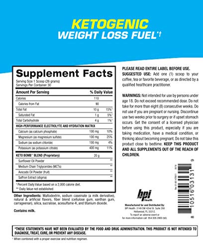 image for BPI Sports Bpi Health Keto Bomb - Ketogenic Coffee Creamer - Amazing T