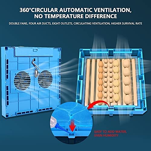 Eier Inkubator Autom Wendung Digital Brutmaschine Geflügel Brüter Mit Temperatur Steuerung Und LED-Kerze Zum Schraffur… – Bild 4