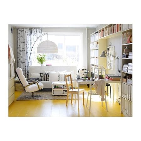 1 X Ikea Regolit Floor Lamp In White And Black Curved Amazon Co