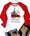This is My Hallmark Christmas Movie Watching Shirt Women Long Sleeve Christmas Graphic Raglan Baseball Tee Shirts Top (Medium, White)
