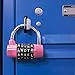 Wordlock PL-001-PK, Pink Combination Padlock – 5 Dial