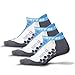 Thirty48 - Ru Cushioned Running Socks Series, with CoolMax Fabric Keeps Feet Cool and Dry , 3 Pack Blue/Gray , Small