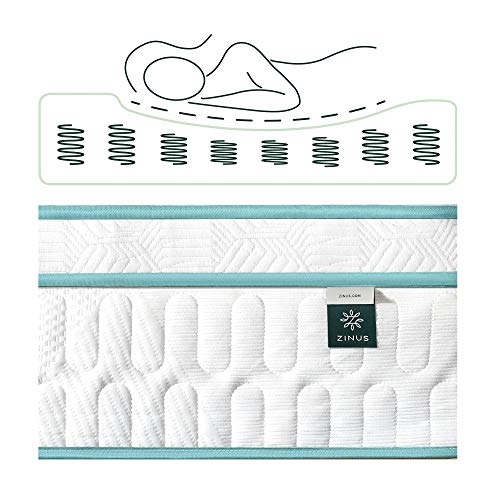 ZINUS 12 Inch Memory Foam Spring Hybrid Mattress / Euro Top Innerspring