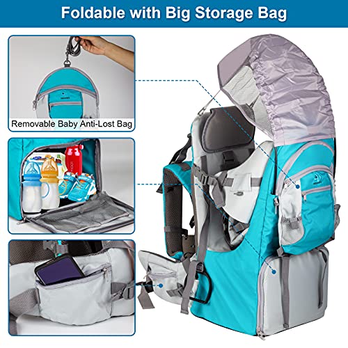 backpack with child seat