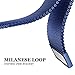 Hanlesi Band for Fitbit Charge 2 , Stainless Steel Bracelet Fitness Accessory Wristband for Fitbit Charge2 (Blue, 220mm)