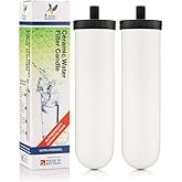 British Berkefeld Doulton Water Filter Candle Compatible with Replacement for Berkey Gravity Water Filter System BB9-2 2 Pack