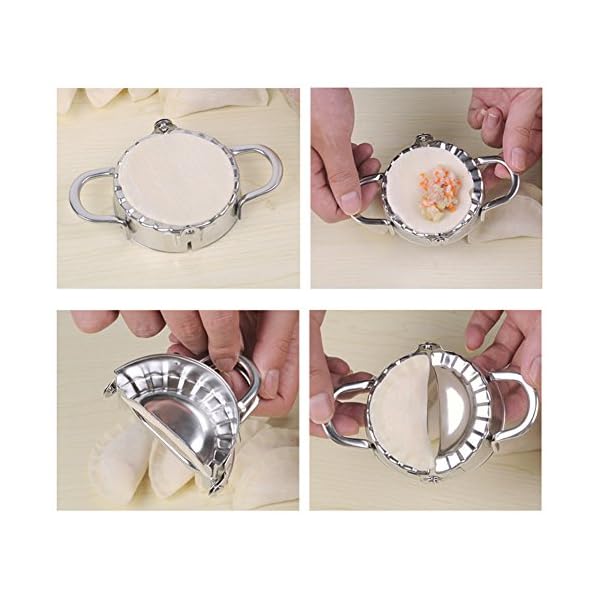 Dumpling Maker 2 PCS Stainless Steel Dumpling Mold and Dough Press for Home Kitchen,Stainless Steel Dough Press Dumpling… - Image 6