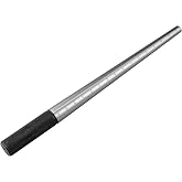 SE 13-Inch Polished Steel Ring Mandrel - Marked 1 to 16 US Sizes, Ungrooved, with Knurled Handle for Jewelry Making and Sizing - JT-SP2