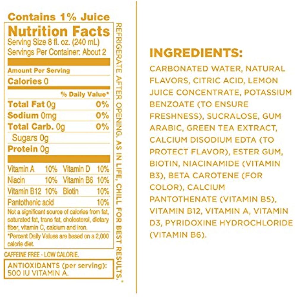 Sparkling Ice Classic Lemonade Water, With Antioxidants And Vitamins