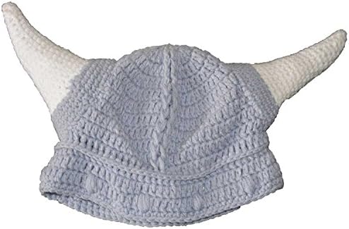 Moozels Viking Hat - Hand Made 100% Wool - Warm &amp; Breathable (Grey 2-8 Years)